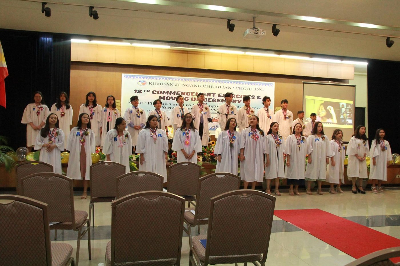 Graduates at the school's commencement exercises