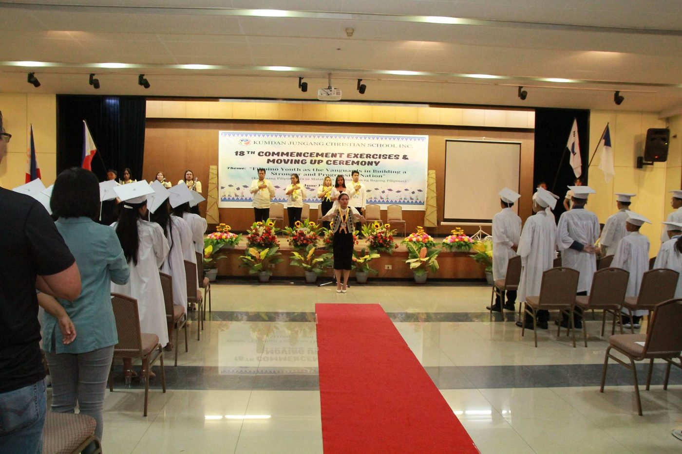 Graduation ceremony on stage