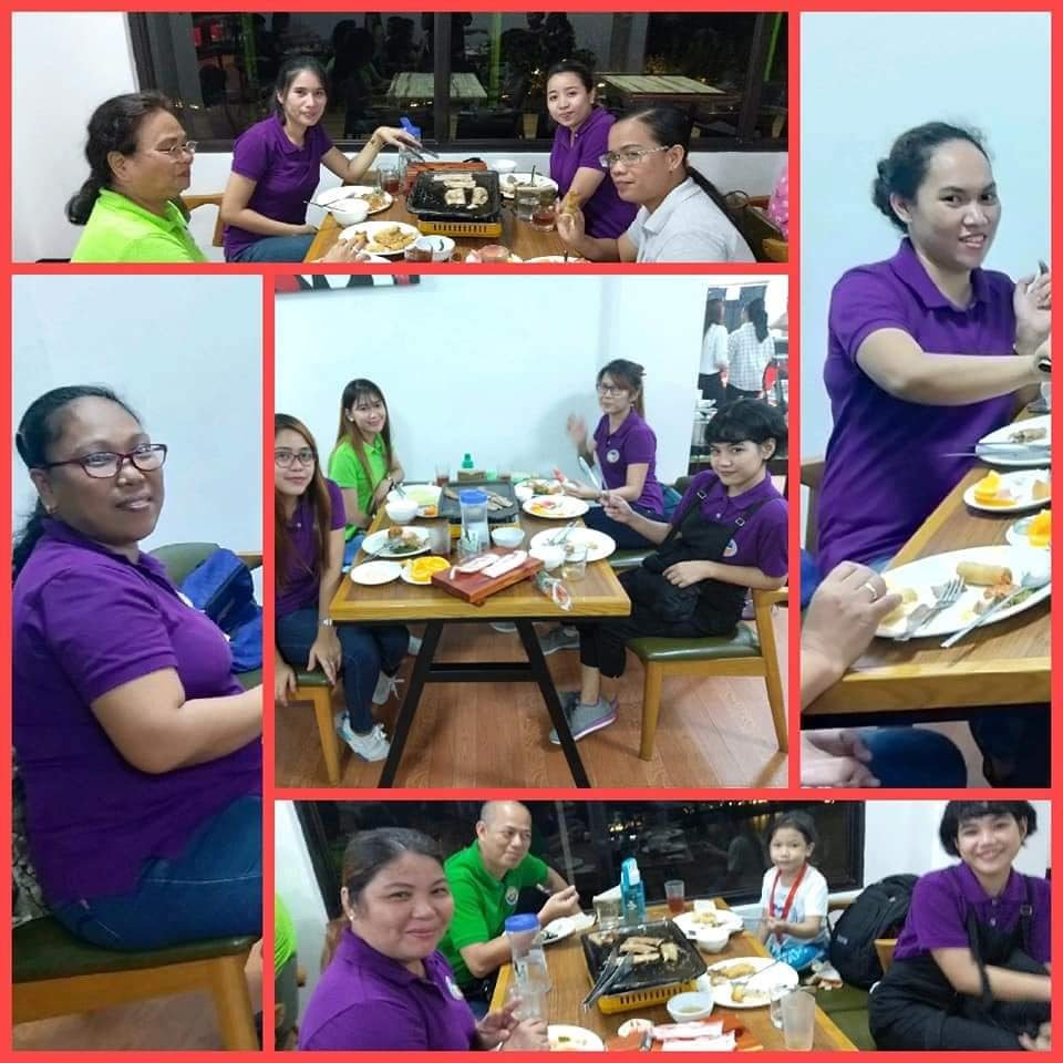 Teachers sharing a meal together